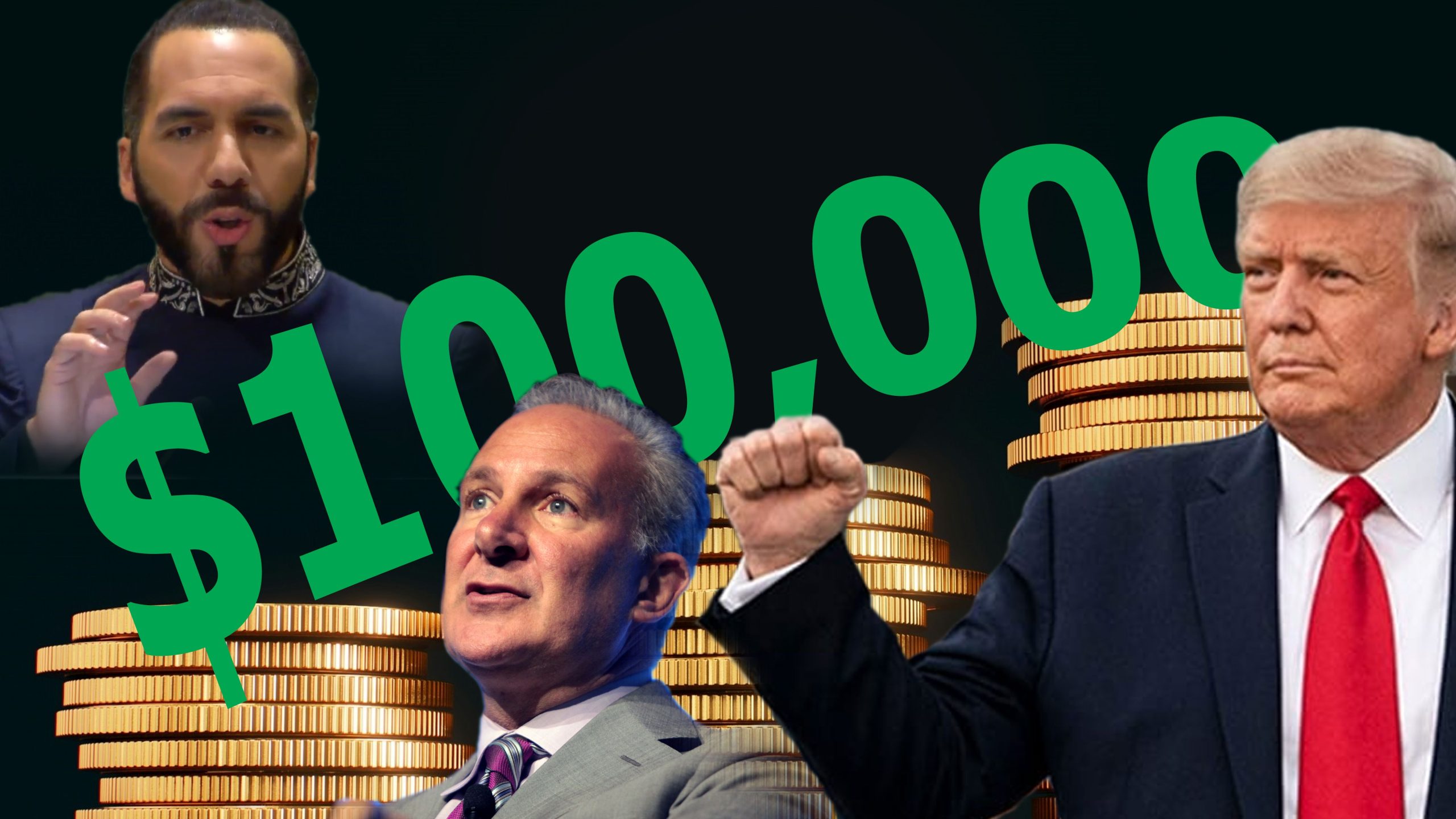 People respond to BTC reaching $100,000, including Trump, Schiff and Bukele