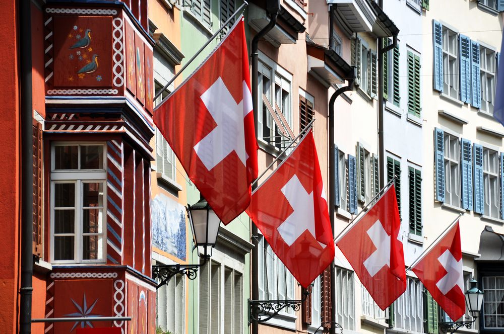 Swiss flags 