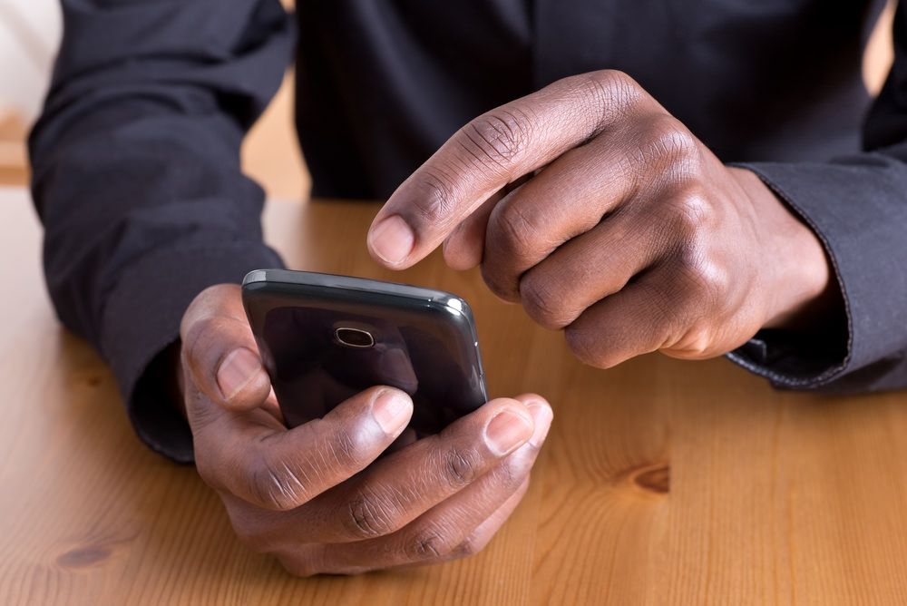 Hands on smartphone