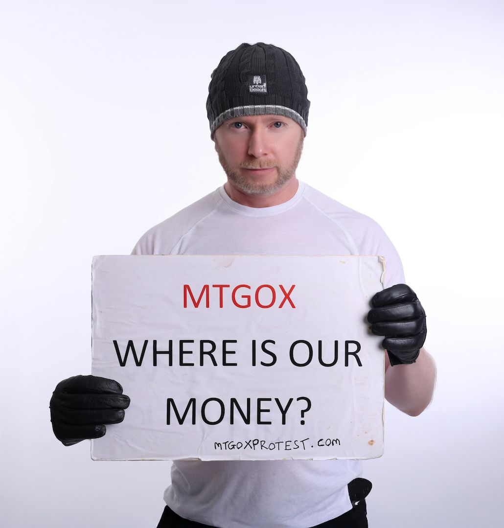 'Mt. Gox, Where is my Money'? Sign Put Up for Auction by Kolin Burges