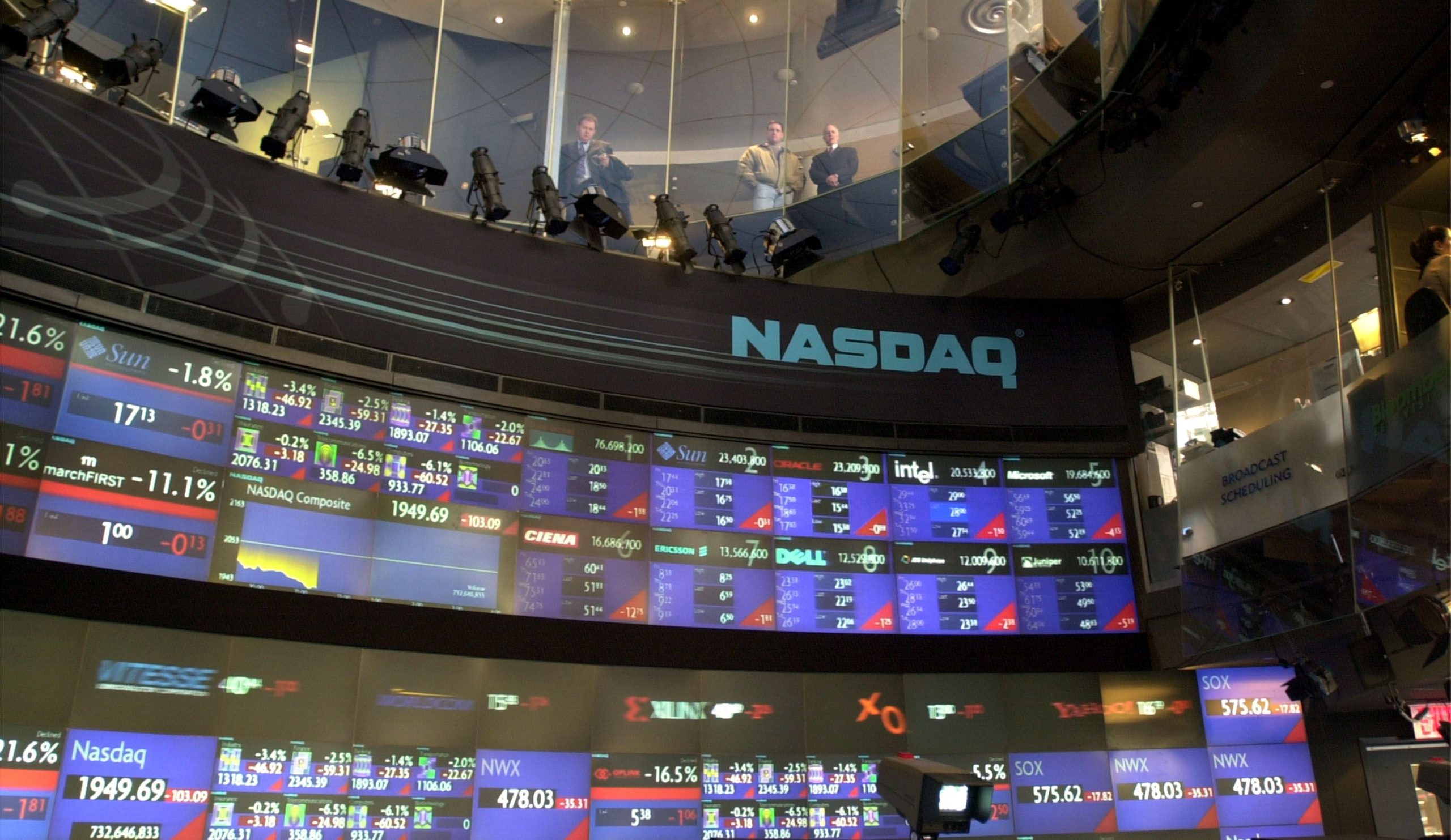 Nasdaq MarketSite in New York City (Getty Images)