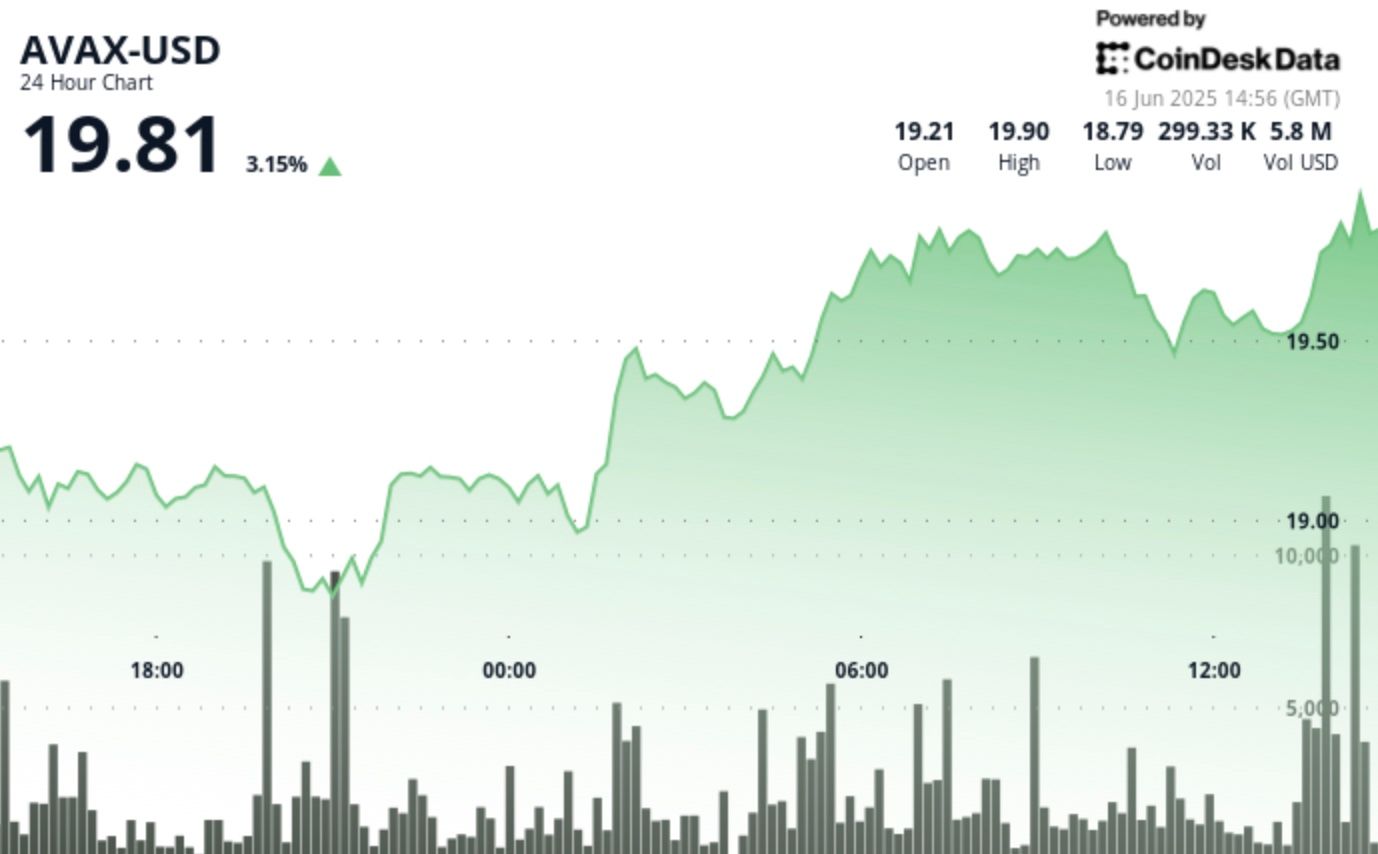AVAX Up 3% in V-Shaped Recovery, Defies Middle East Uncertainty