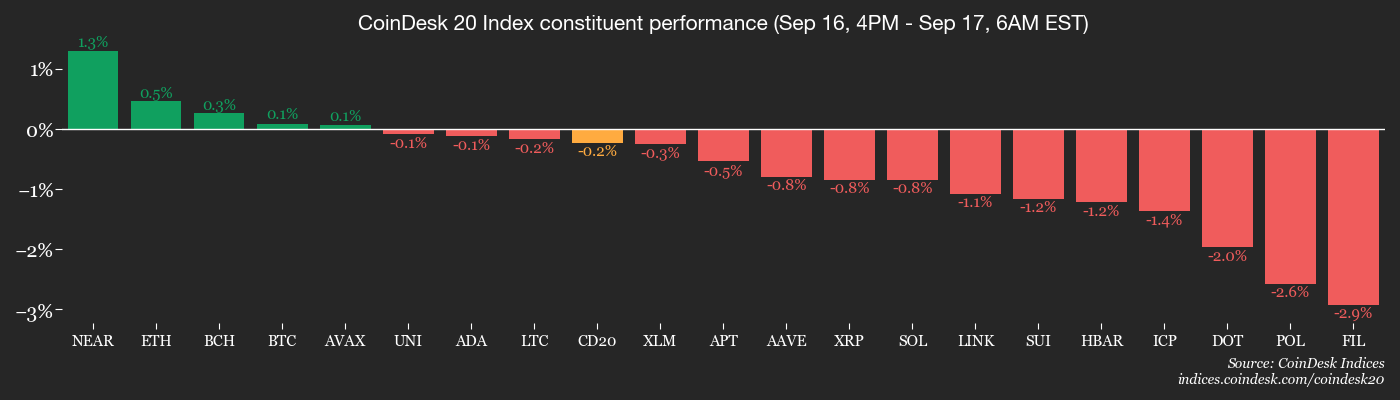 CoinDesk 20 members’ performance