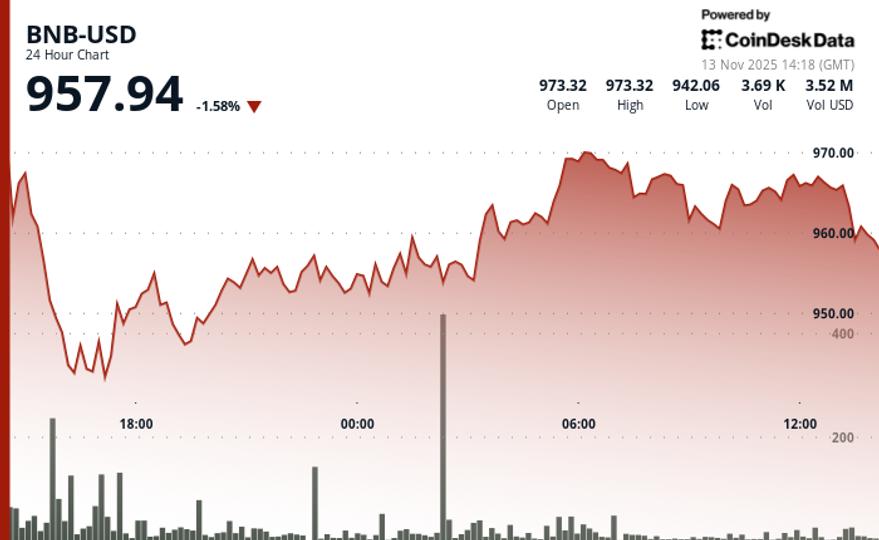 Why is BNB Down Today? PriceSlips Below $960 as Traders Brace for Further Declines